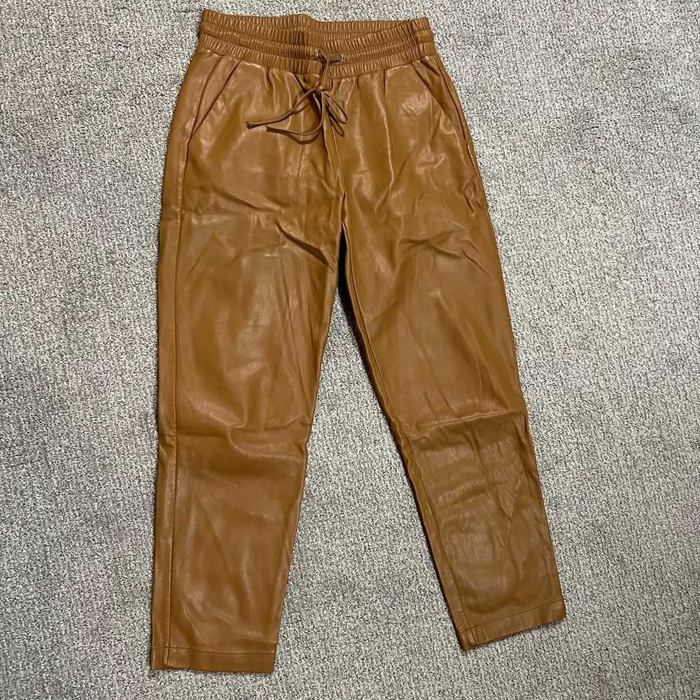 Loft pleather joggers - size small